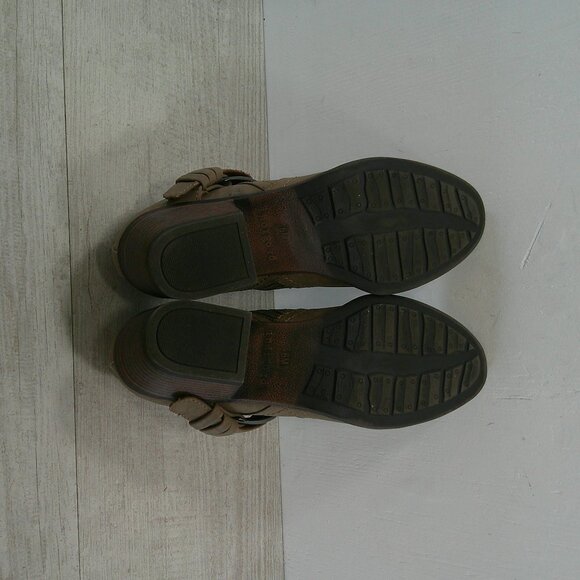 Indigo Rd. Sansun Brown Taupe Ankle Boot w/ Harness straps & buckle  Sz 6 M - Picture 12 of 12